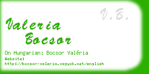 valeria bocsor business card